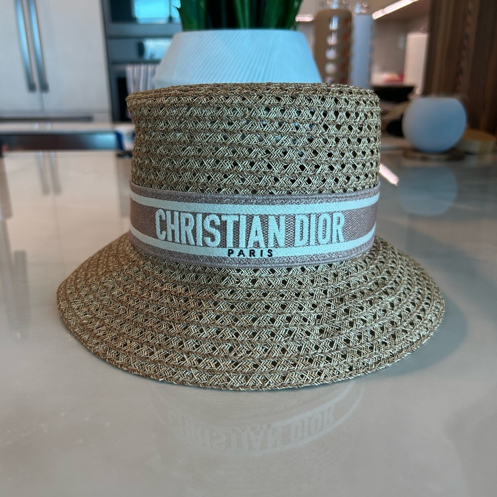 Dior Woven Tan Hat